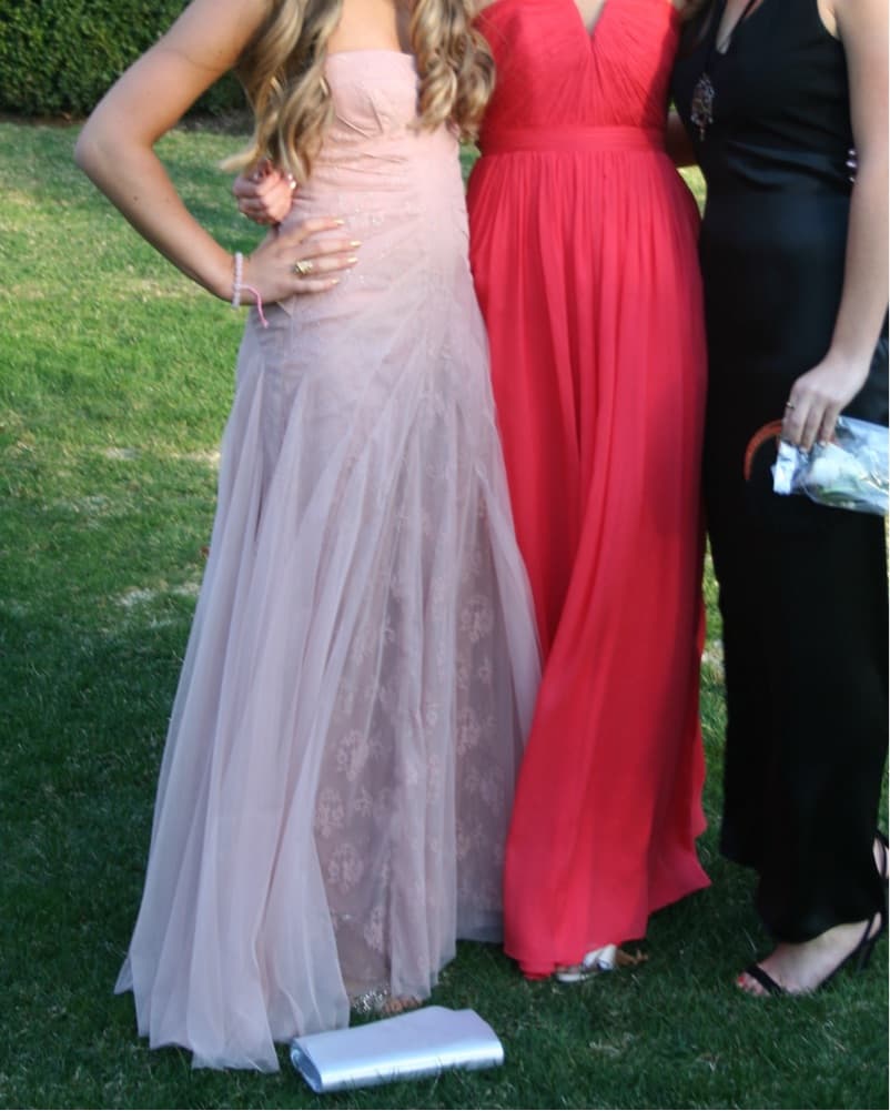 Elegant Pink Tulle Maxi Dress - BCBG - Image 1