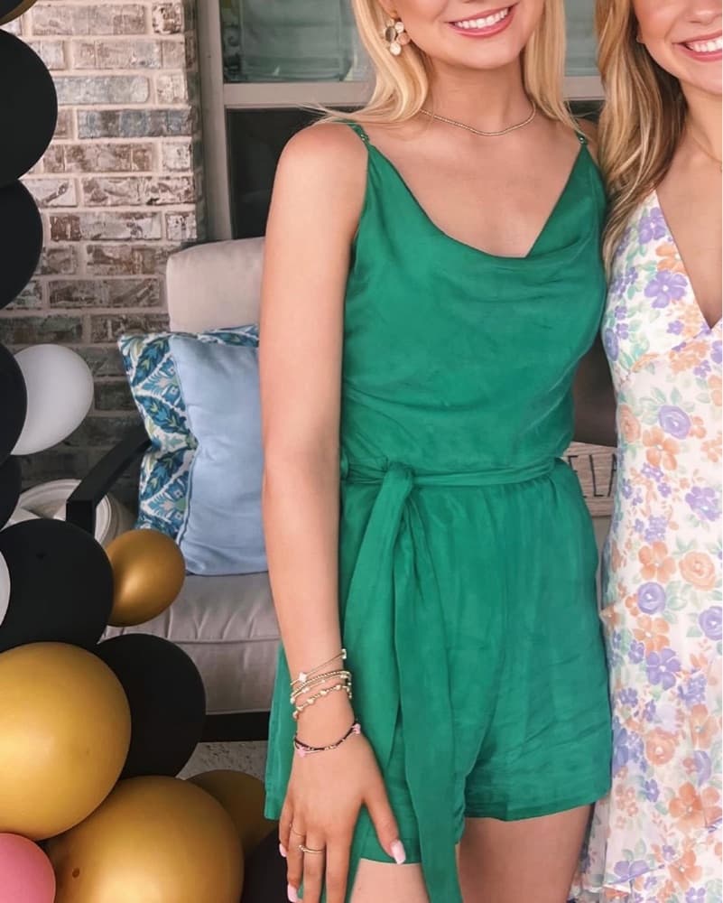 Karina Grimaldi Rochi Solid Romper - Image 1