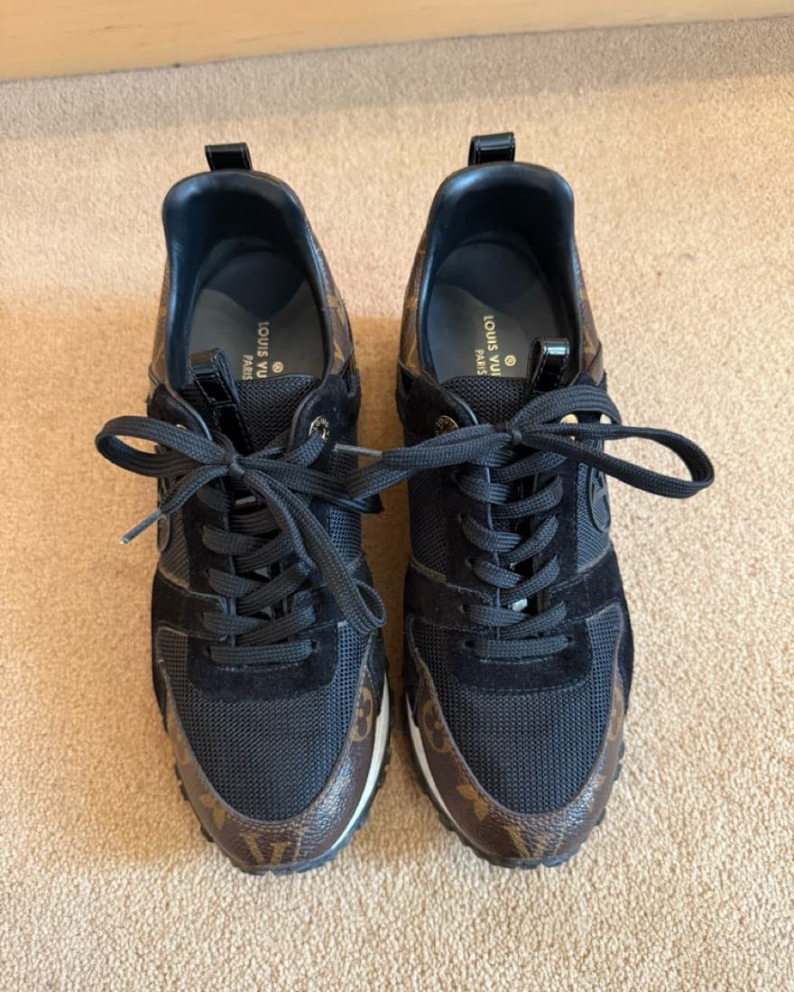 Louis Vuitton Black/Brown/Gold Sneakers  - Image 3