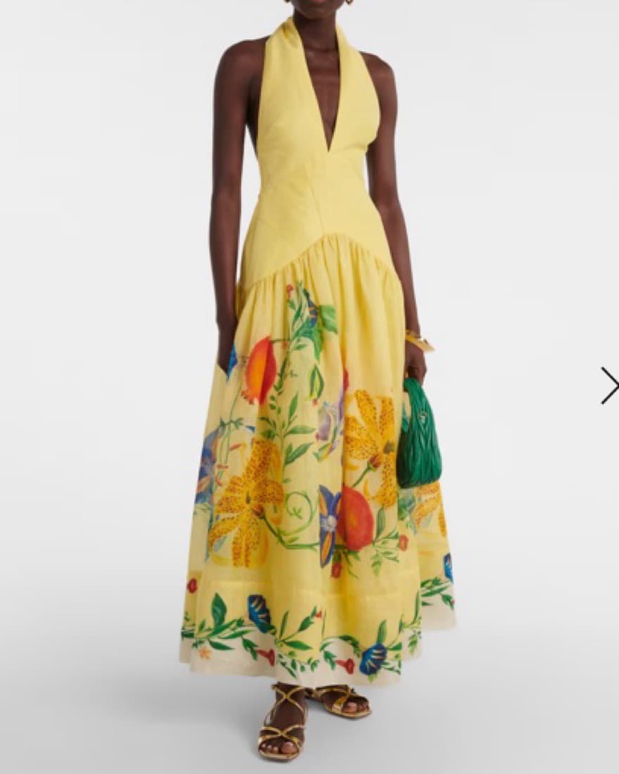 ALÉMAIS Dahlia floral linen-blend maxi  - Image 2