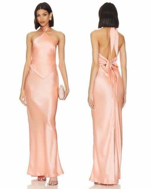 Retrofête Ester Dress in Cantaloupe - Image 1