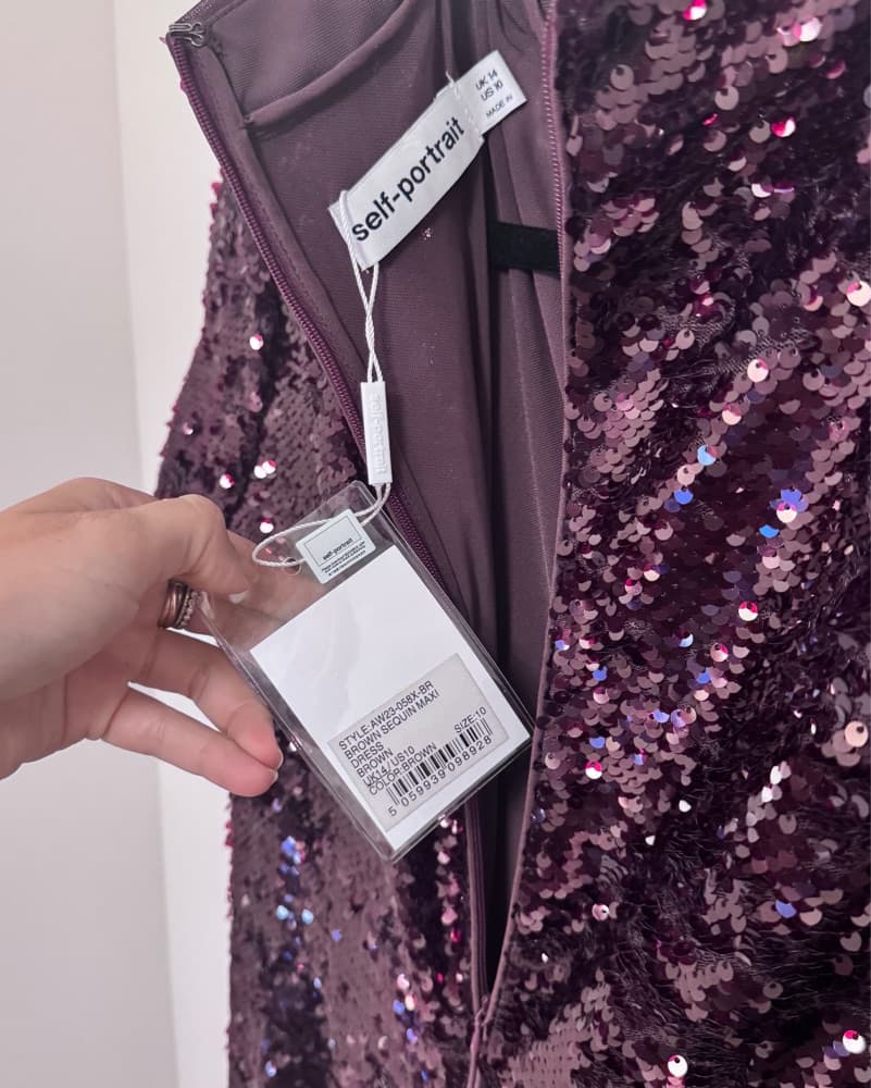 NWT self Portrait Sequin Gown  - Image 4
