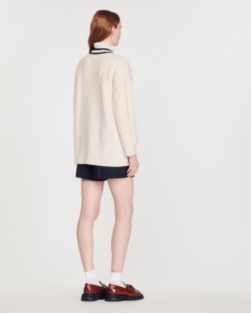 Sandro Pointelle Knit Coatigan - Image 4