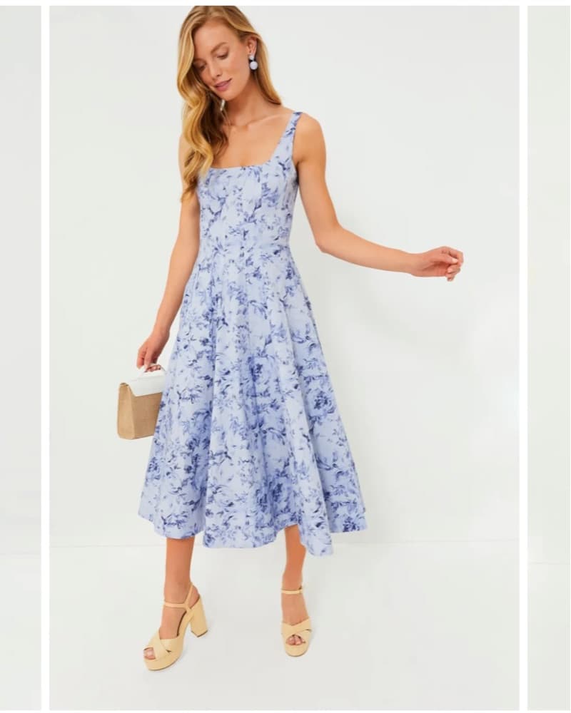 Staud Periwinkle Wells Midi Dress  - Image 2