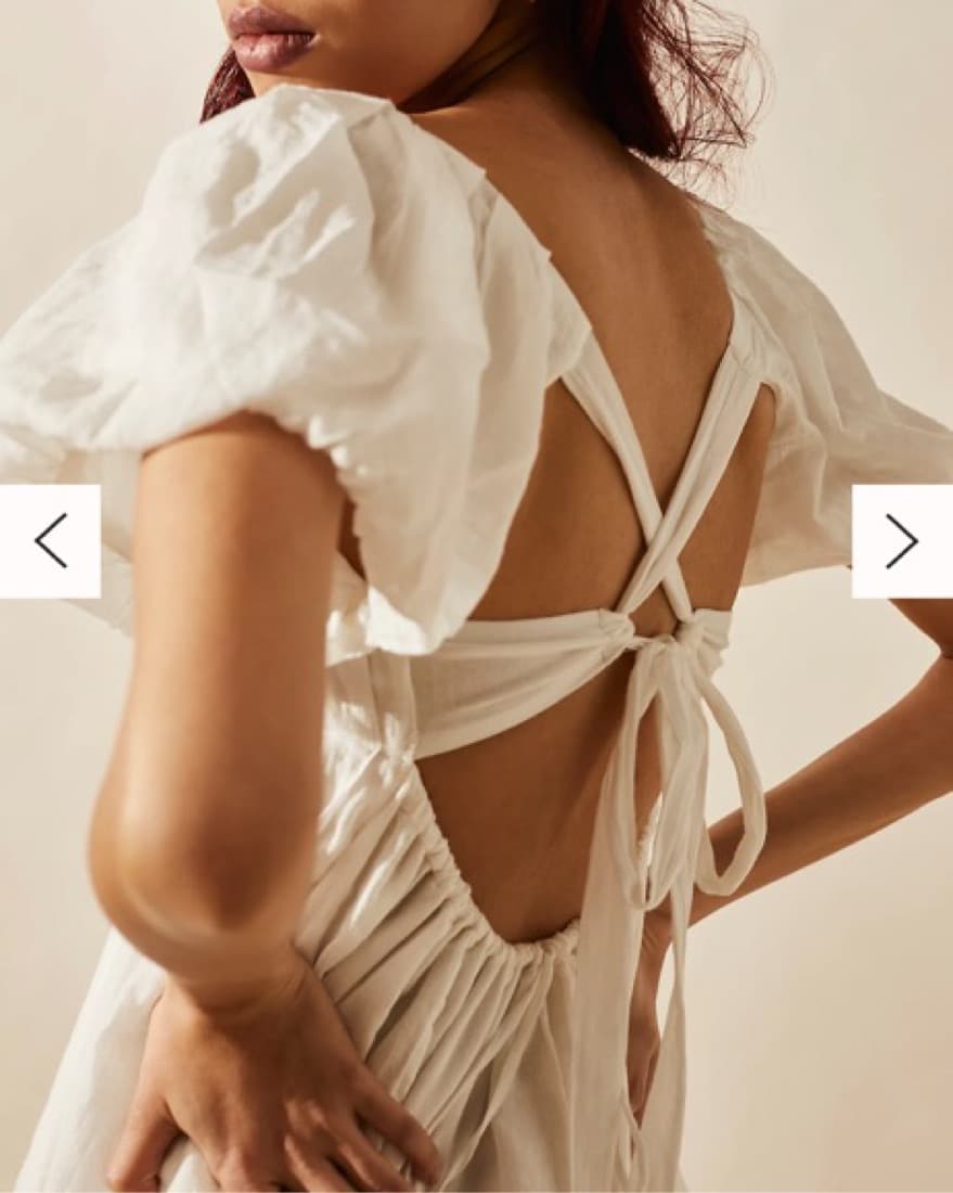 Marina Mini White Flowy Dress - Image 5