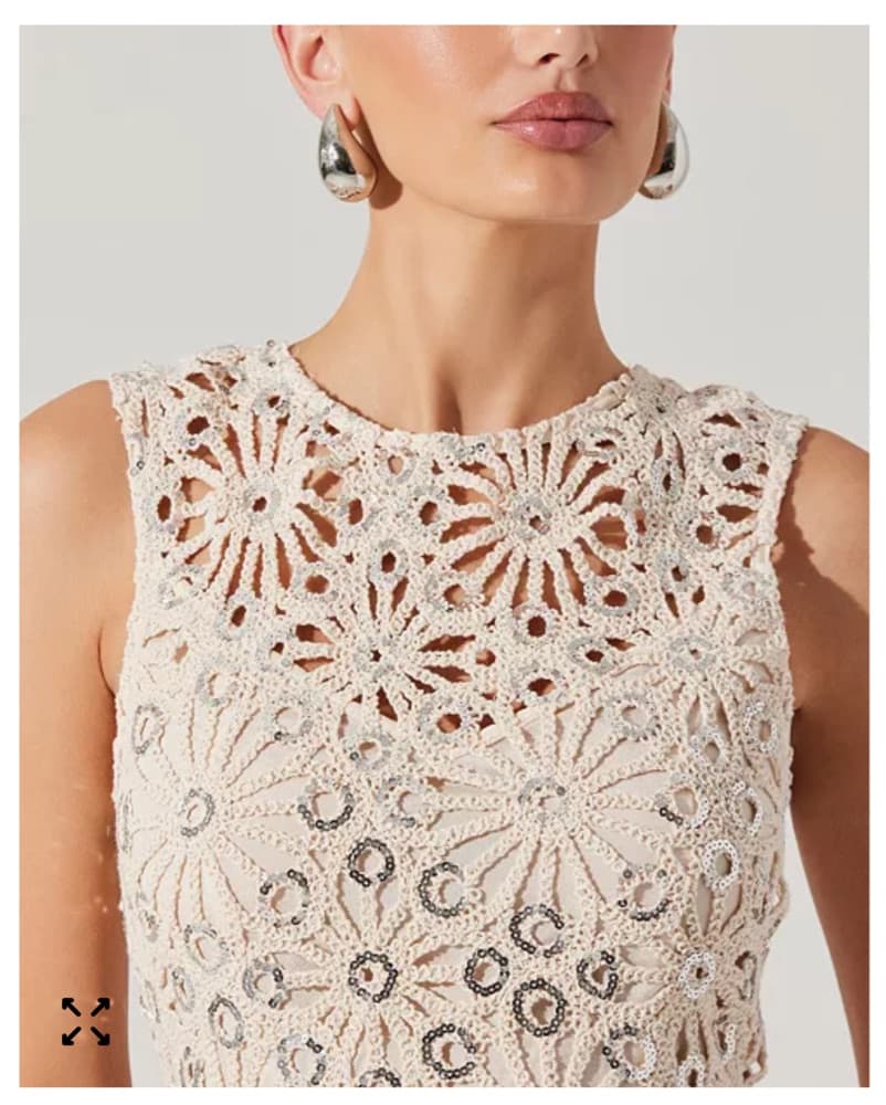 ASTR Crochet Floral Mini Dress - Image 2