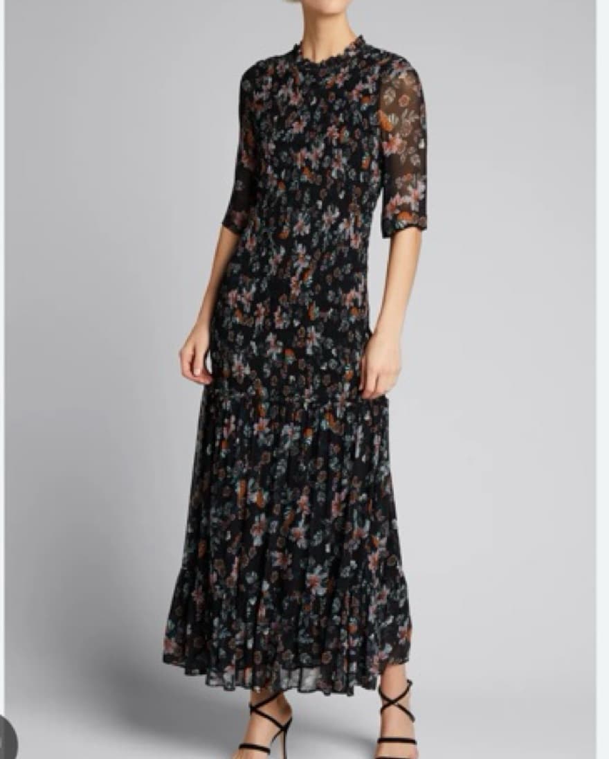 Veronica Beard Gabi Smocked Midi Dress   - Image 1