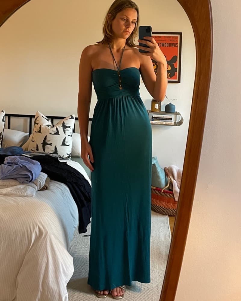 Diane von Furstenberg Teal Strapless Max - Image 1