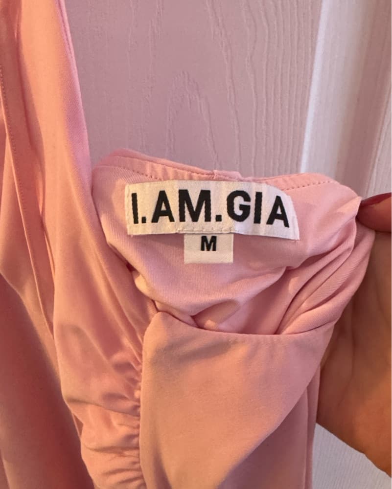 I.AM.GIA Pink Ruched Mini Dress - Image 4