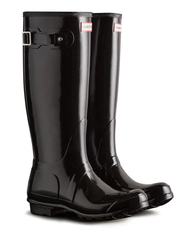Hunter Tall Glossy Black Rain Boots - Image 1