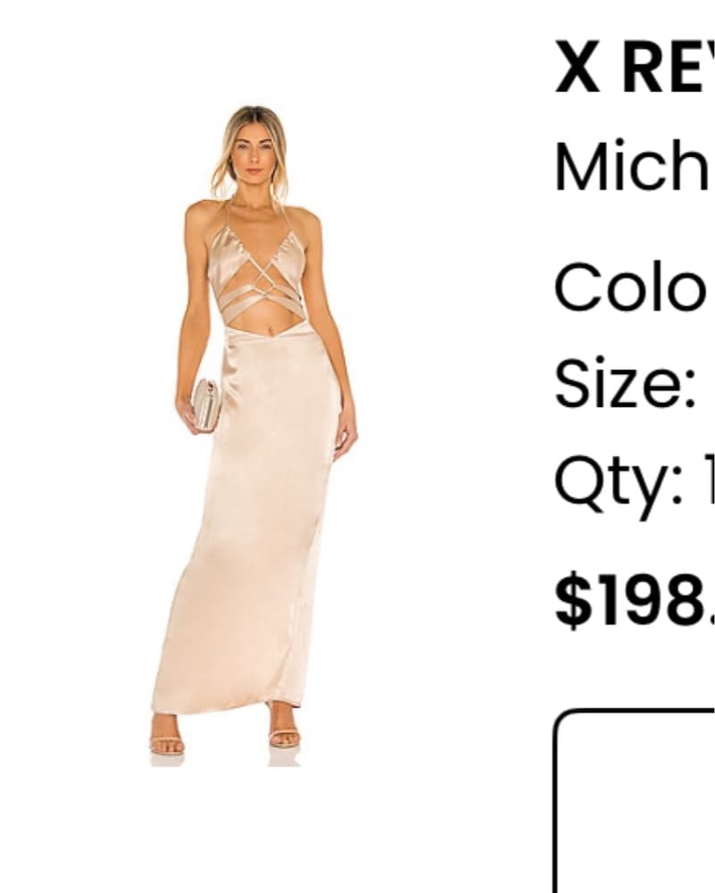 Michael Costello Satin Maxi Dress - Image 3