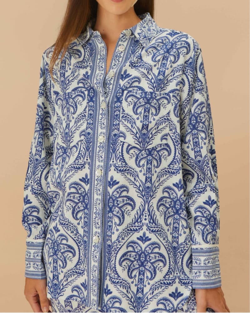 FARM RIO Tropical Print Button Down  - Image 4