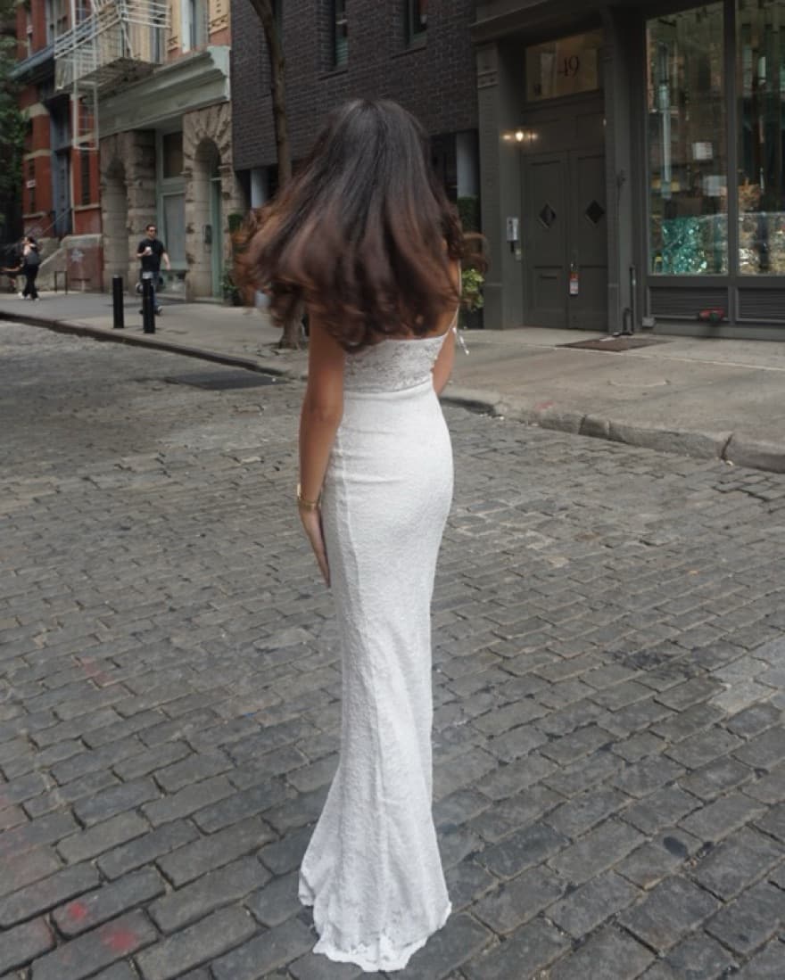 Lizette White Lace Maxi Dress   - Image 2