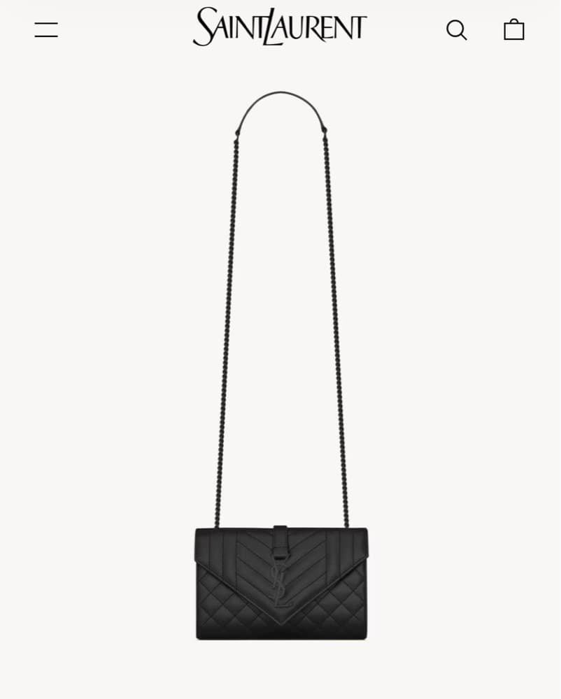 YSL-BLACK ENVELOPE FLAP BAG - Image 1