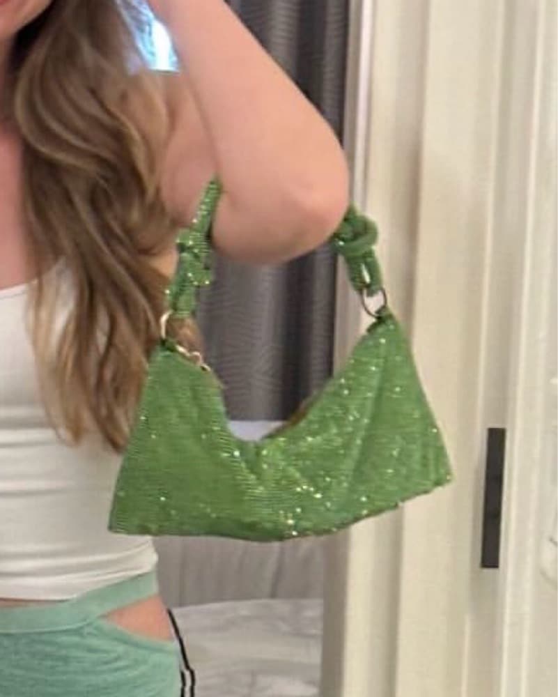 Cult Gaia Green Sequin Bag - Image 3