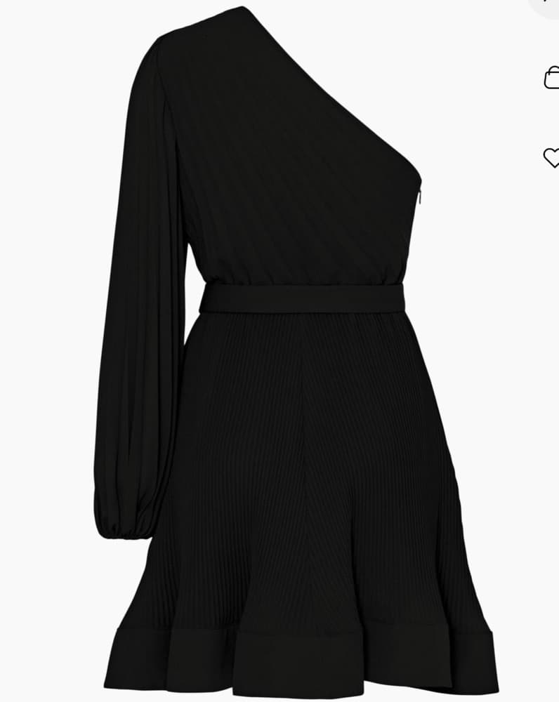 Elegant One-Shoulder Black Dress - Image 3