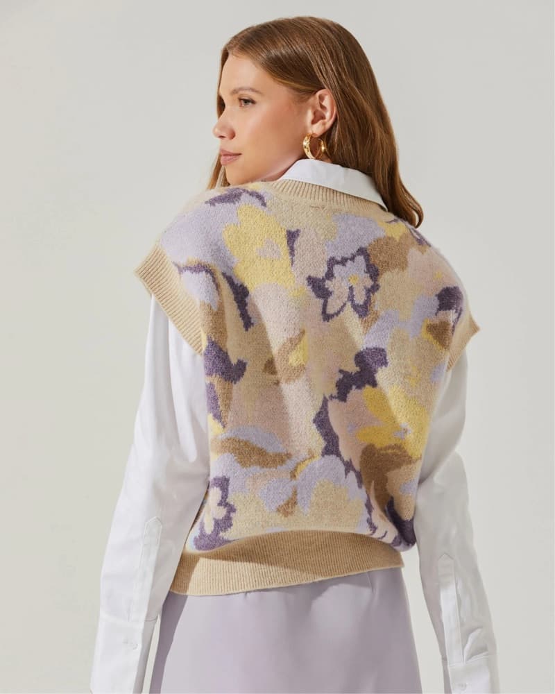 Petsl Floral Oversized Sweater Vest - Image 4