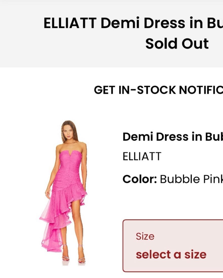 Elliatt Demi Dress From Revolve - Image 1