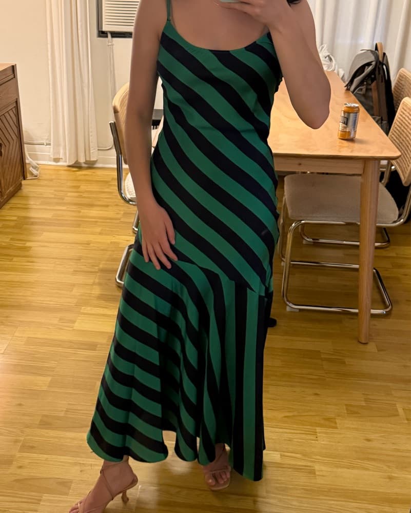 Staud Striped Silk Formal Dress  - Image 2