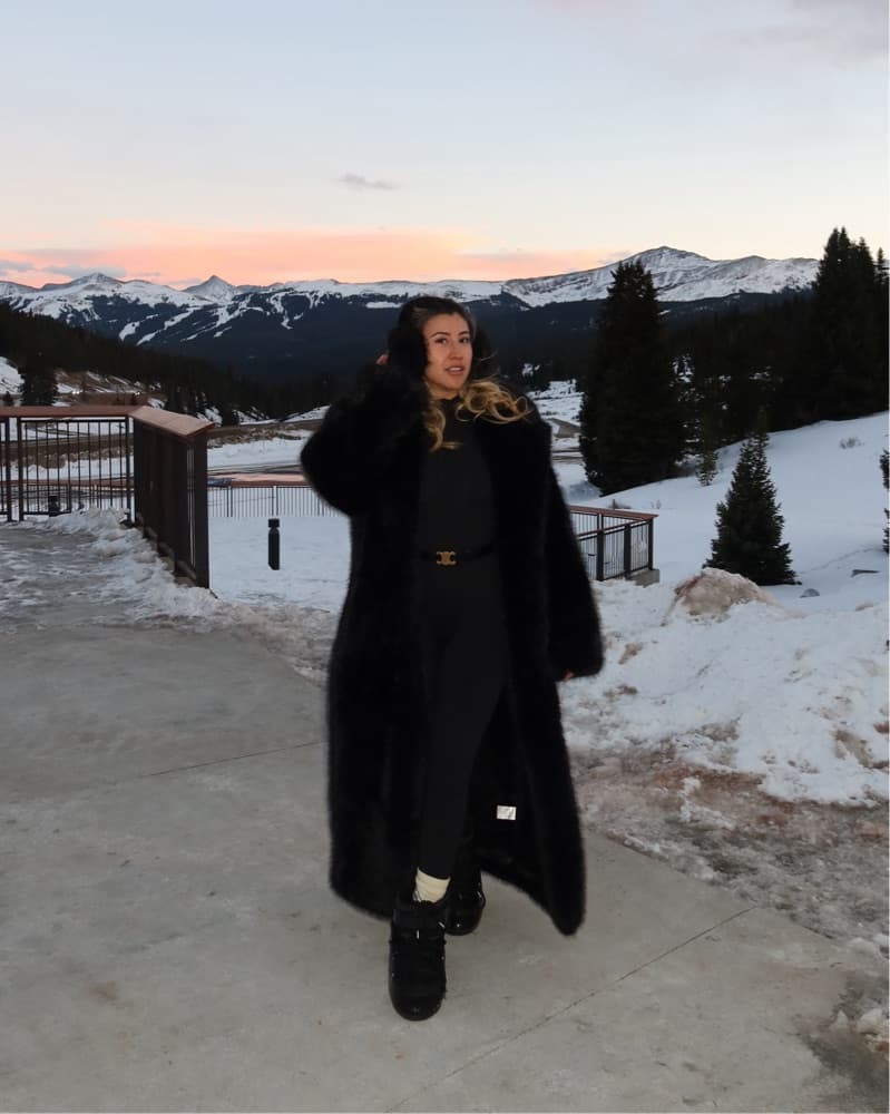 Faux Fur Maxi Coat - Image 2