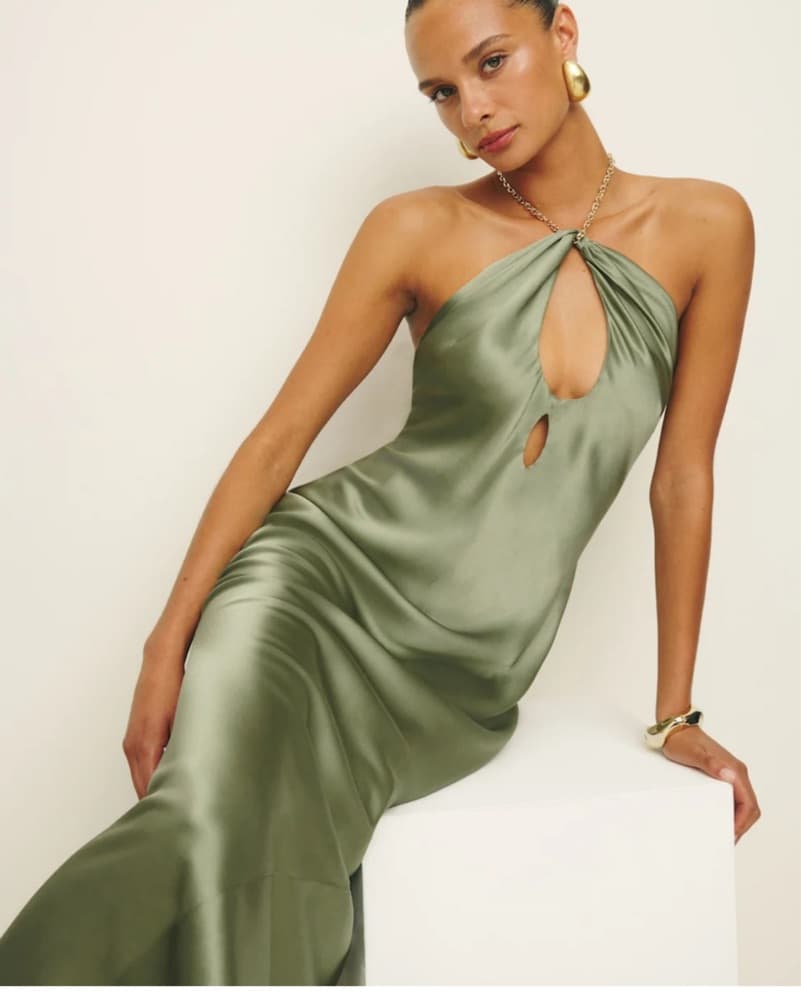 Green Reformation Dress - Image 1