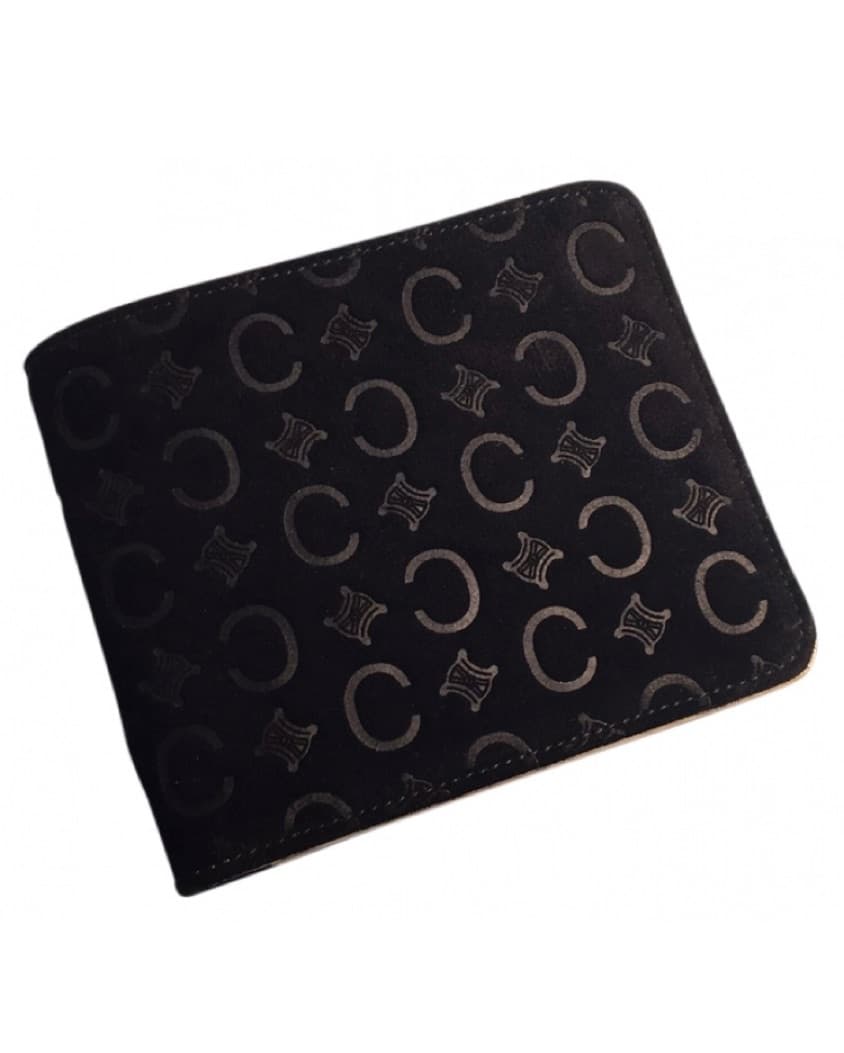 nwot CÉLINE black suede Macadam bifold - Image 1