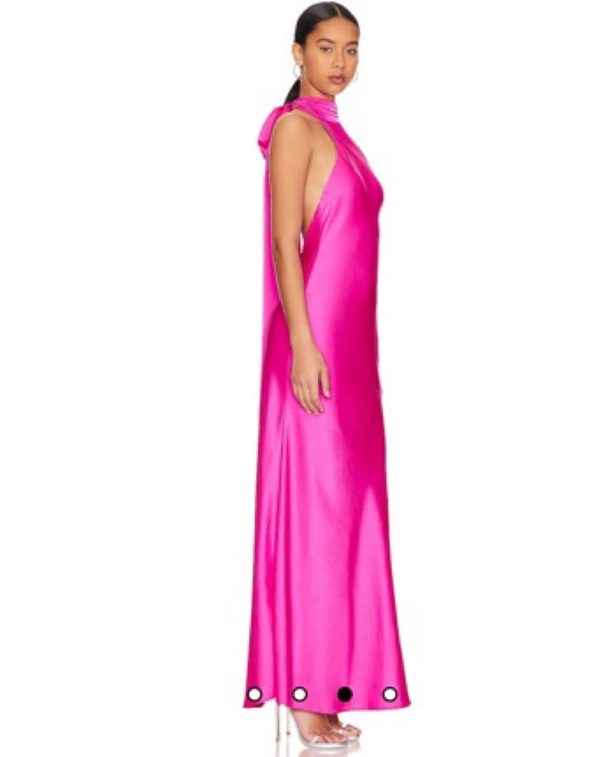Evianna Satin Gown in Hot Pink MISHA - Image 3