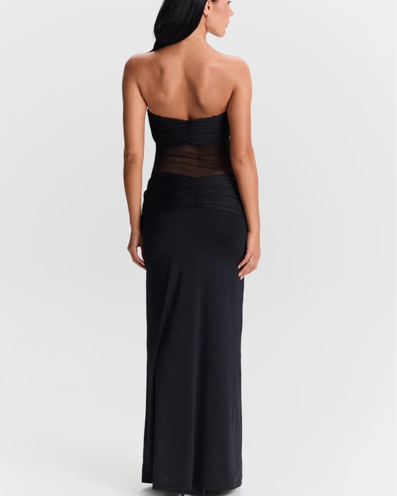 Sleek Midnight Maxi Dress - Image 3