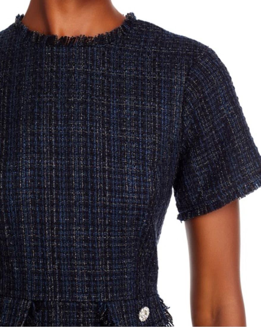 Aqua Tweed Dress - Image 4