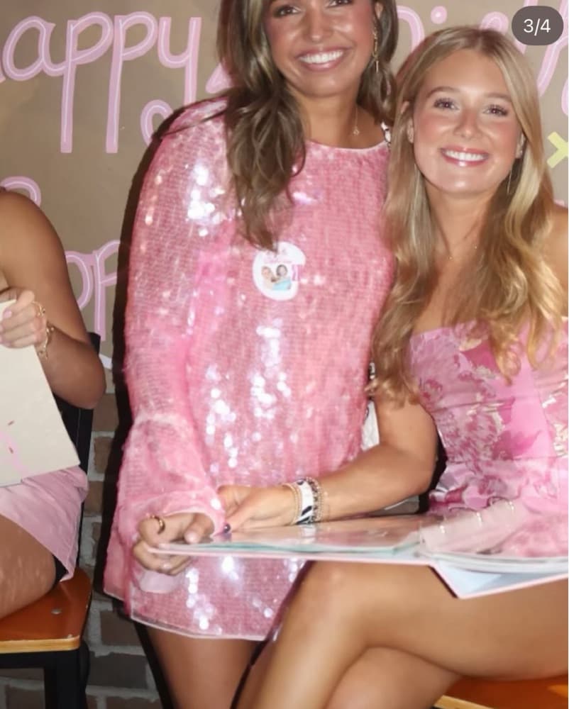 Pink Love Shack Fancy Sequin Mini Dress - Image 2