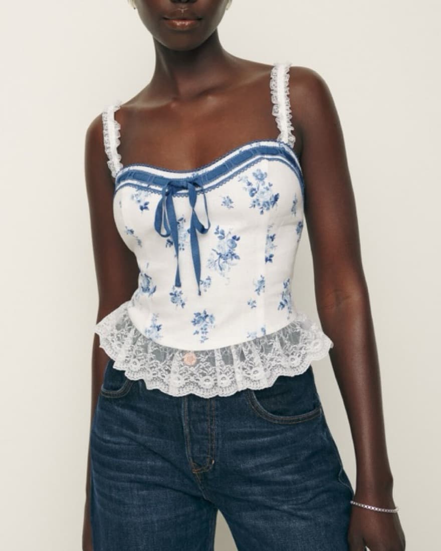 Reformation Paola Linen Top - Image 2