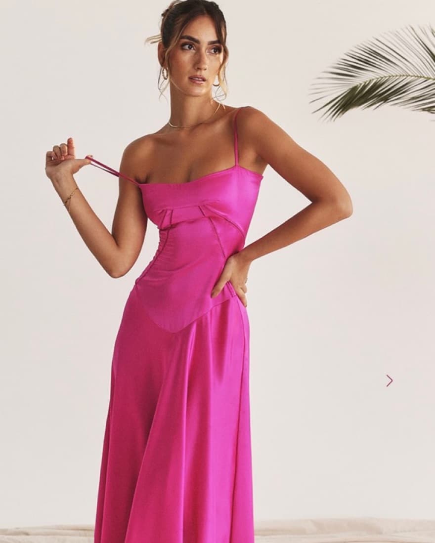House Of CB Anabella Fuchsia Maxi Dress - Image 3