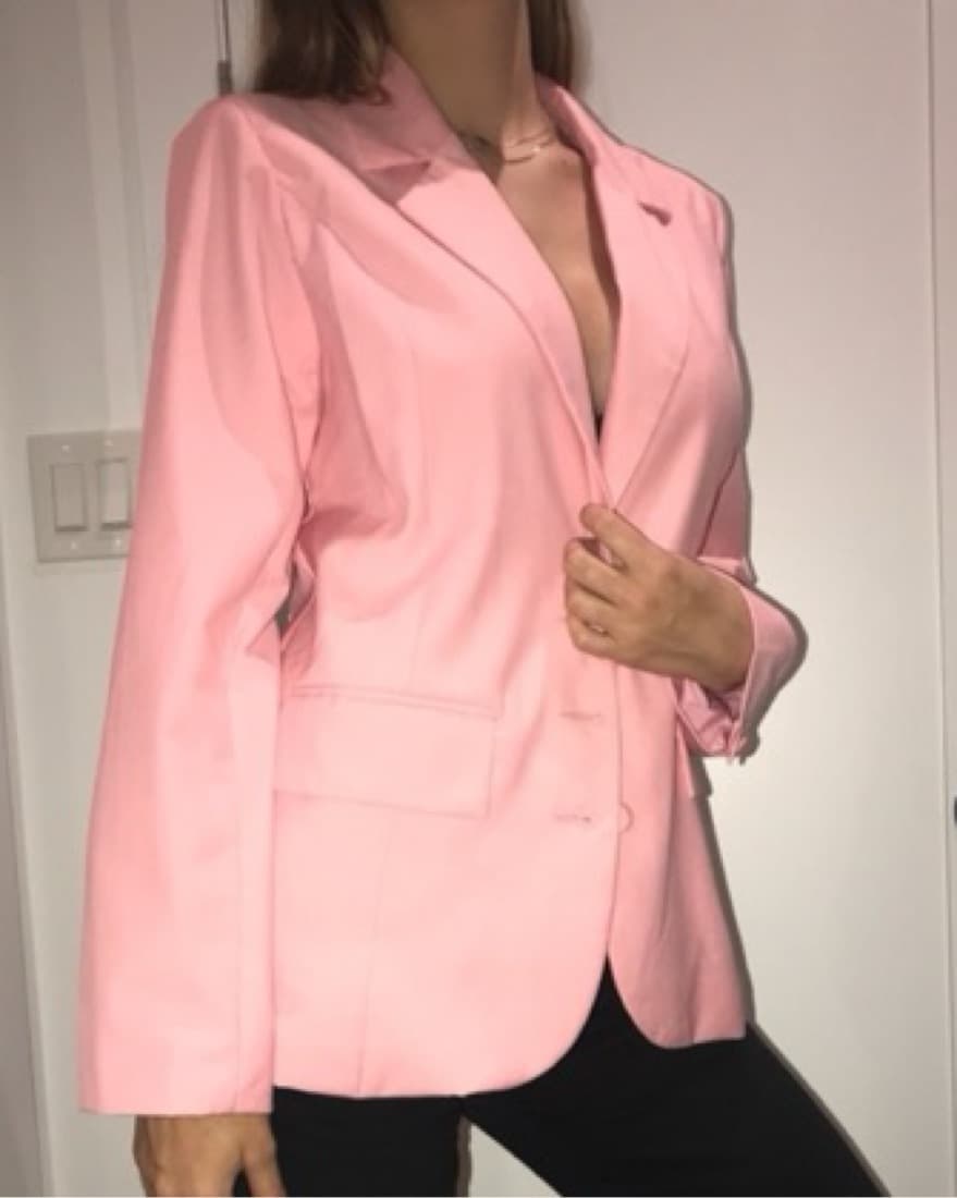 Danielle Guizio Pink Oversized Blazer - Image 3