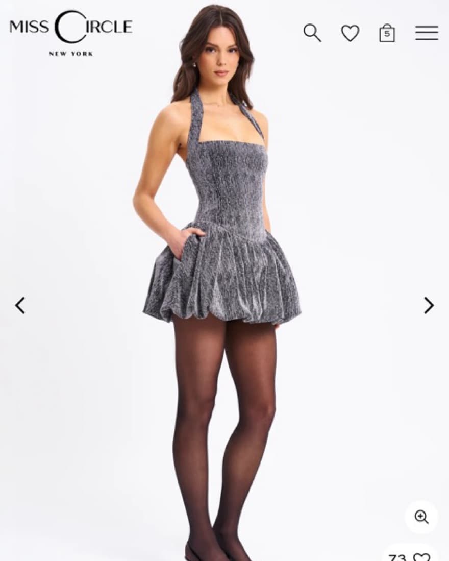 Naomie Crystal Embellished Bubble Dress - Image 3