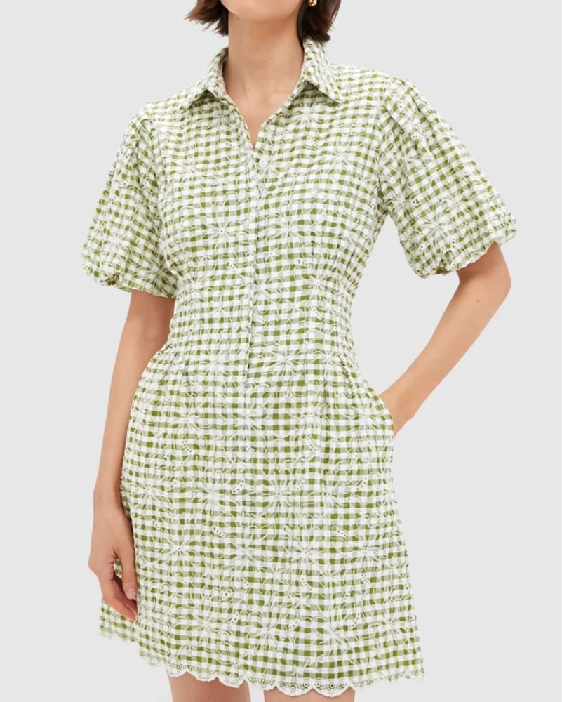 Tuckernuck Green Embroidered Dress - Image 1