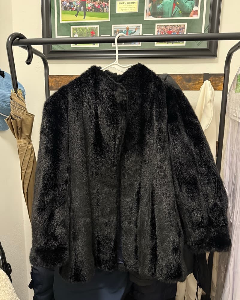 Black faux Coat - Image 2