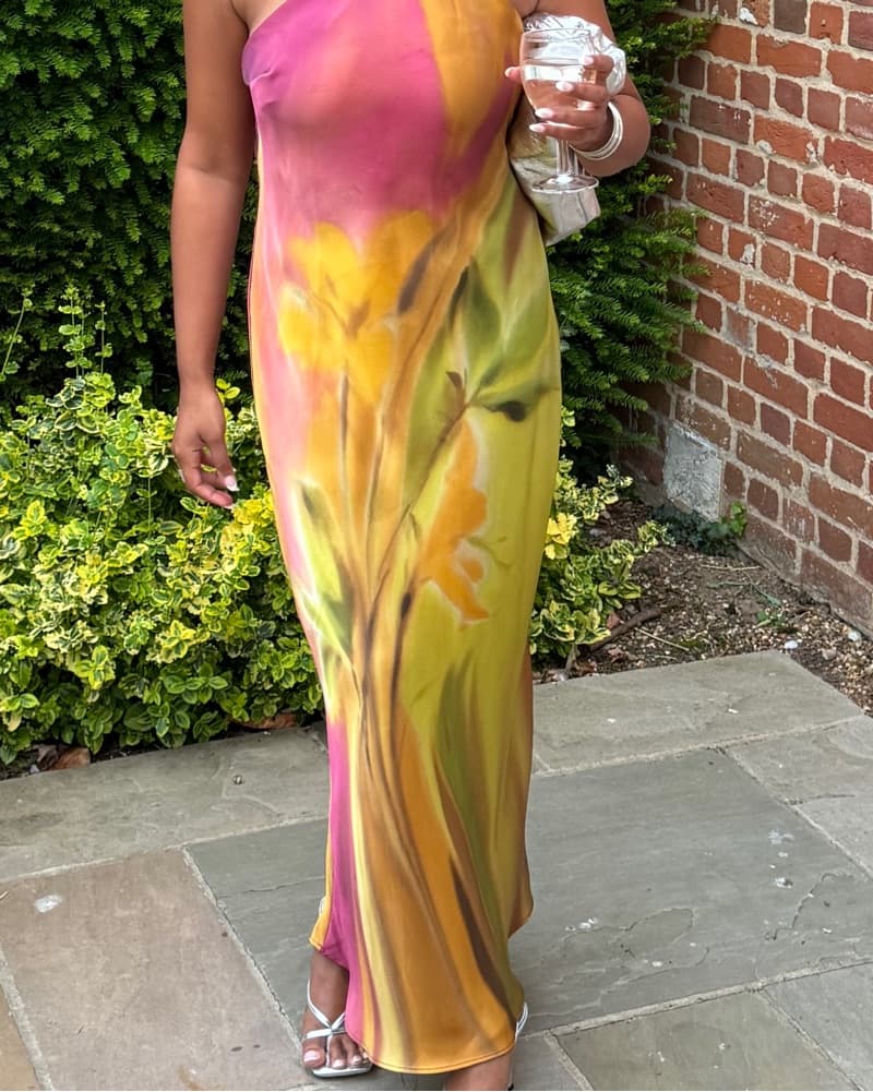 Elegant Multi Colored Halter Maxidress - Image 2