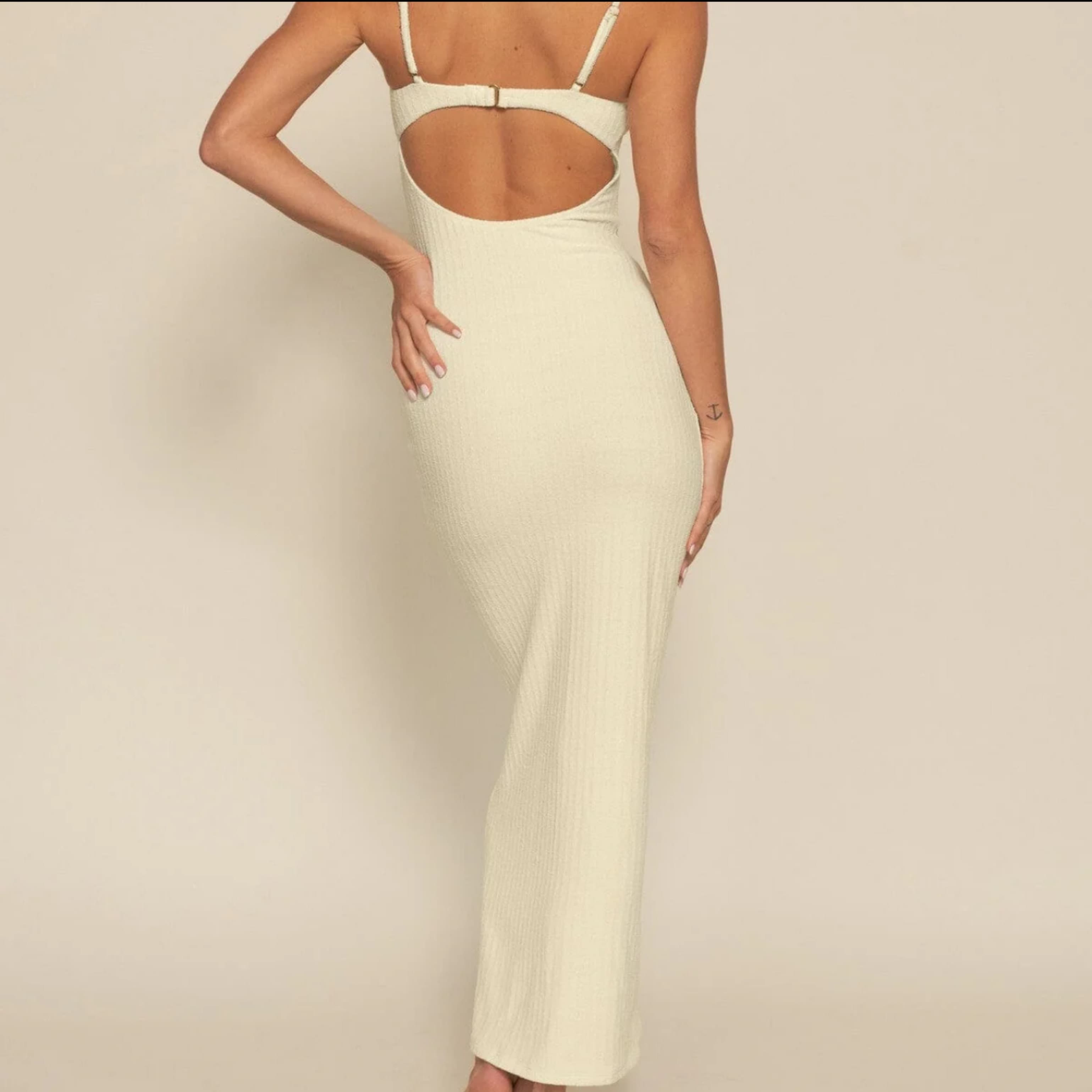 Montce Rib Petal Long Slip Dress - Image 3