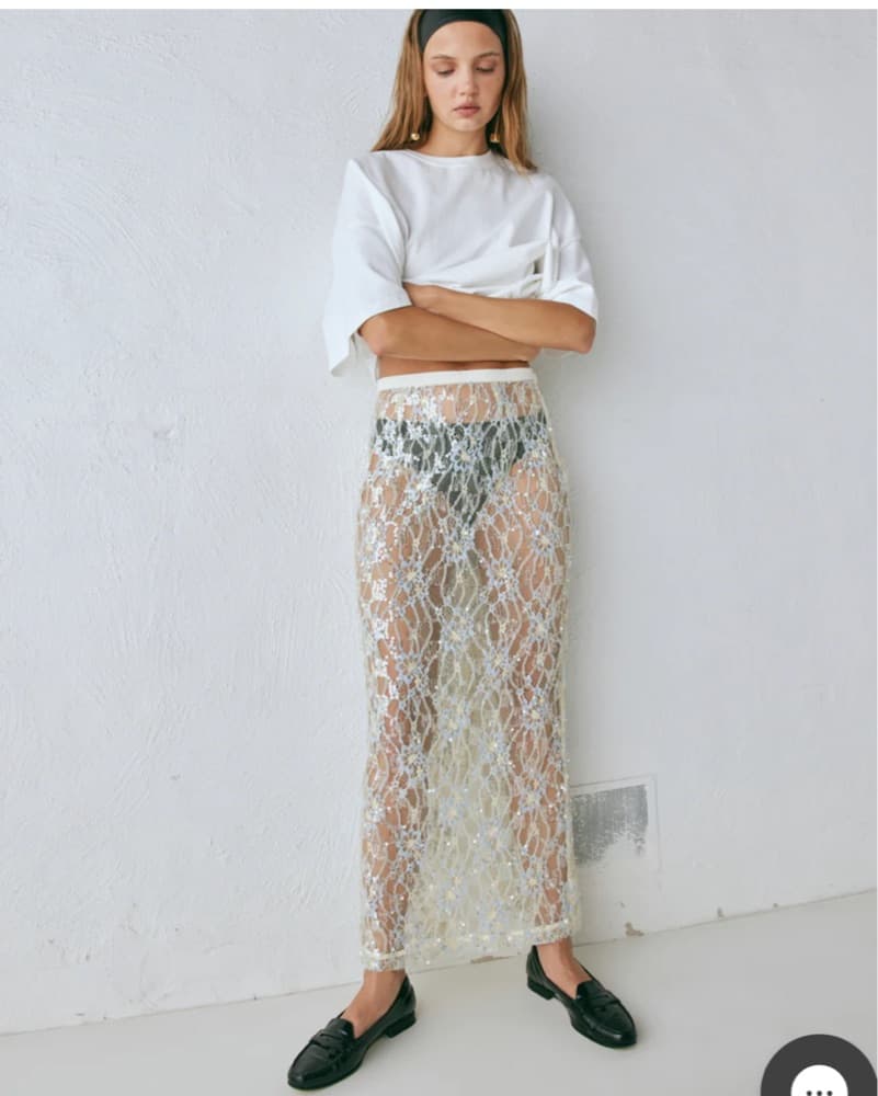 Sheer Lace Skirt  - Image 5