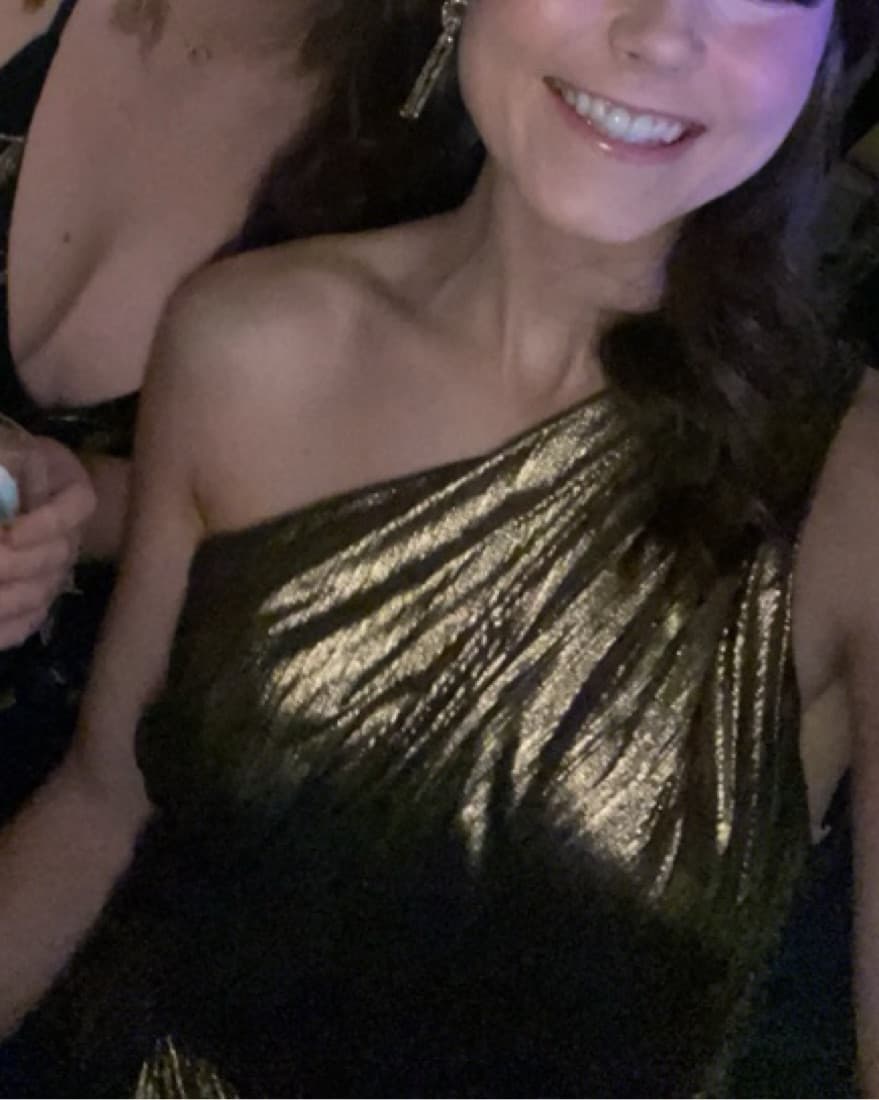 Gold One Shoulder Gown - Image 2