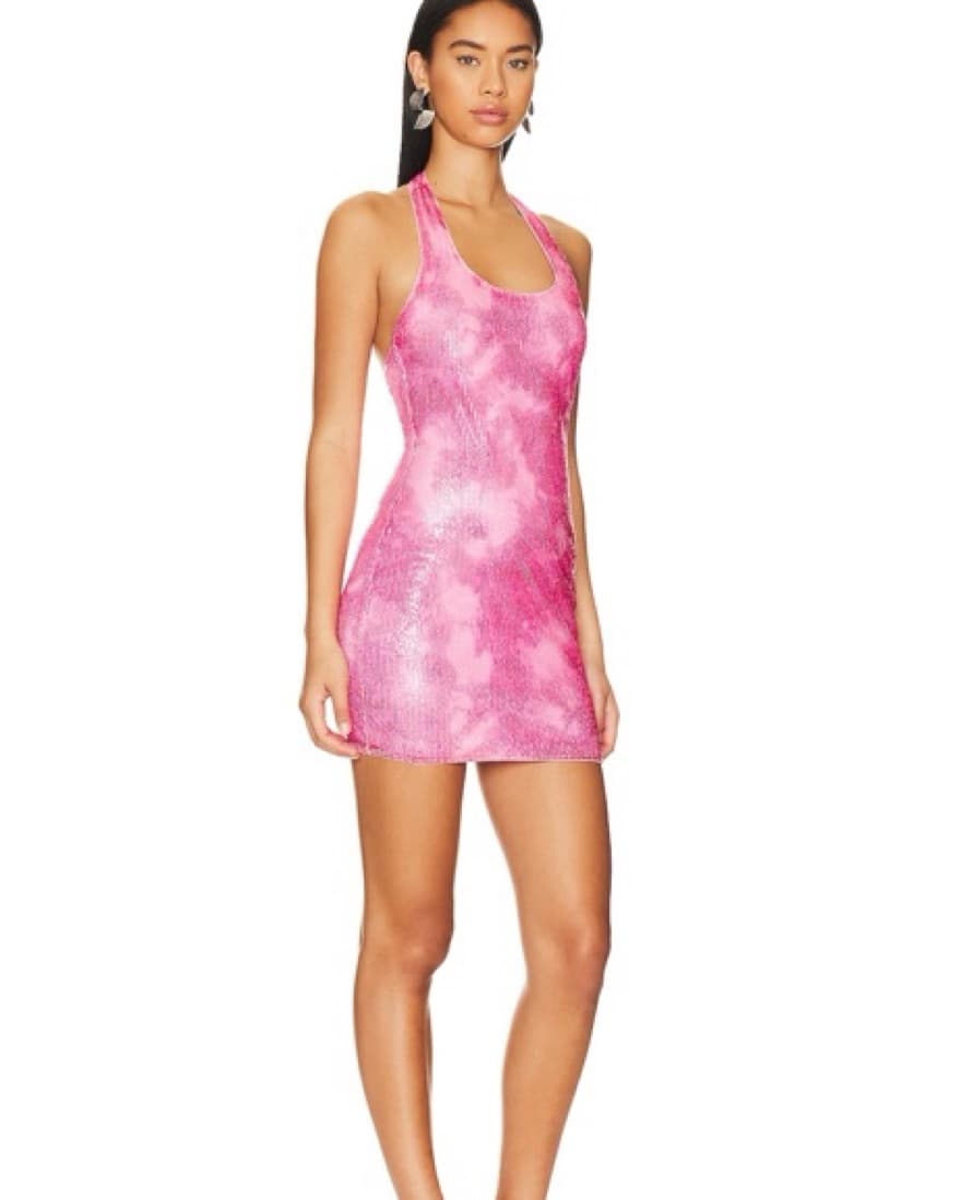 Superdown Pink Sequin Mini Dress - Image 2