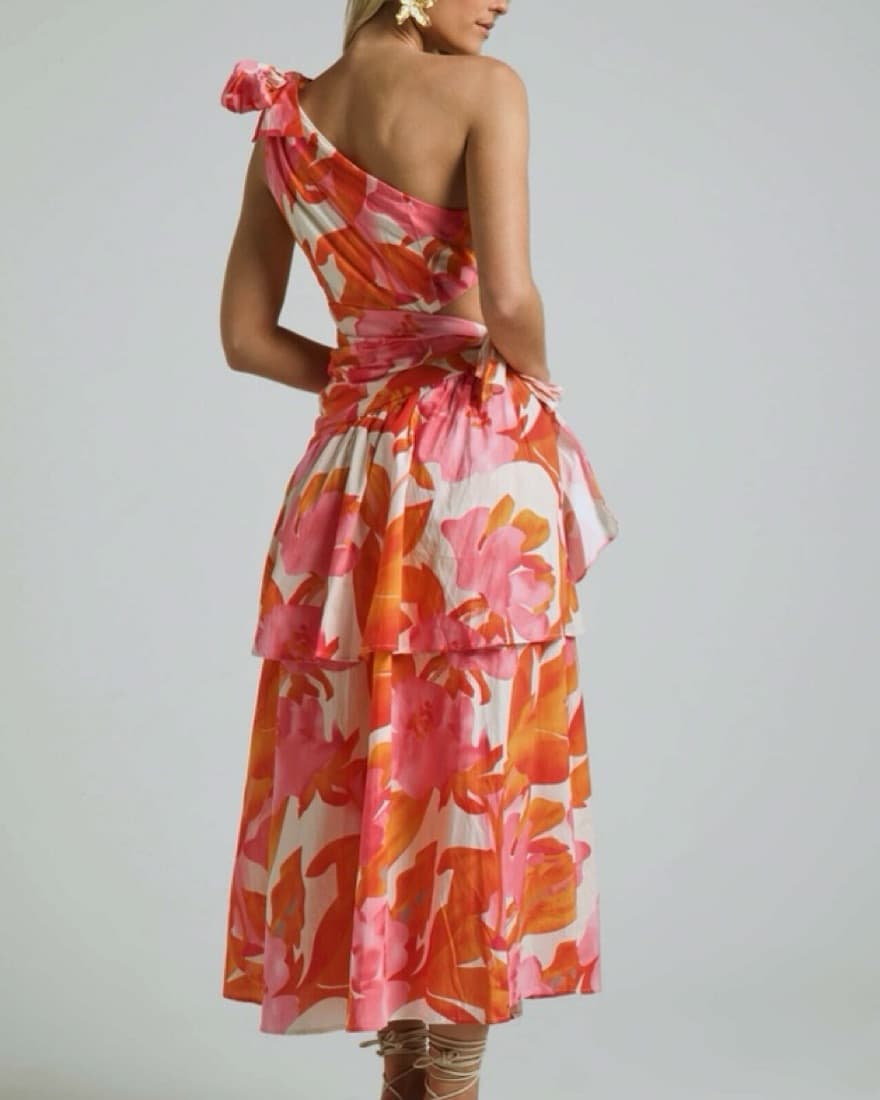 Showpo Floral One Shoulder Maxi Dress - Image 3