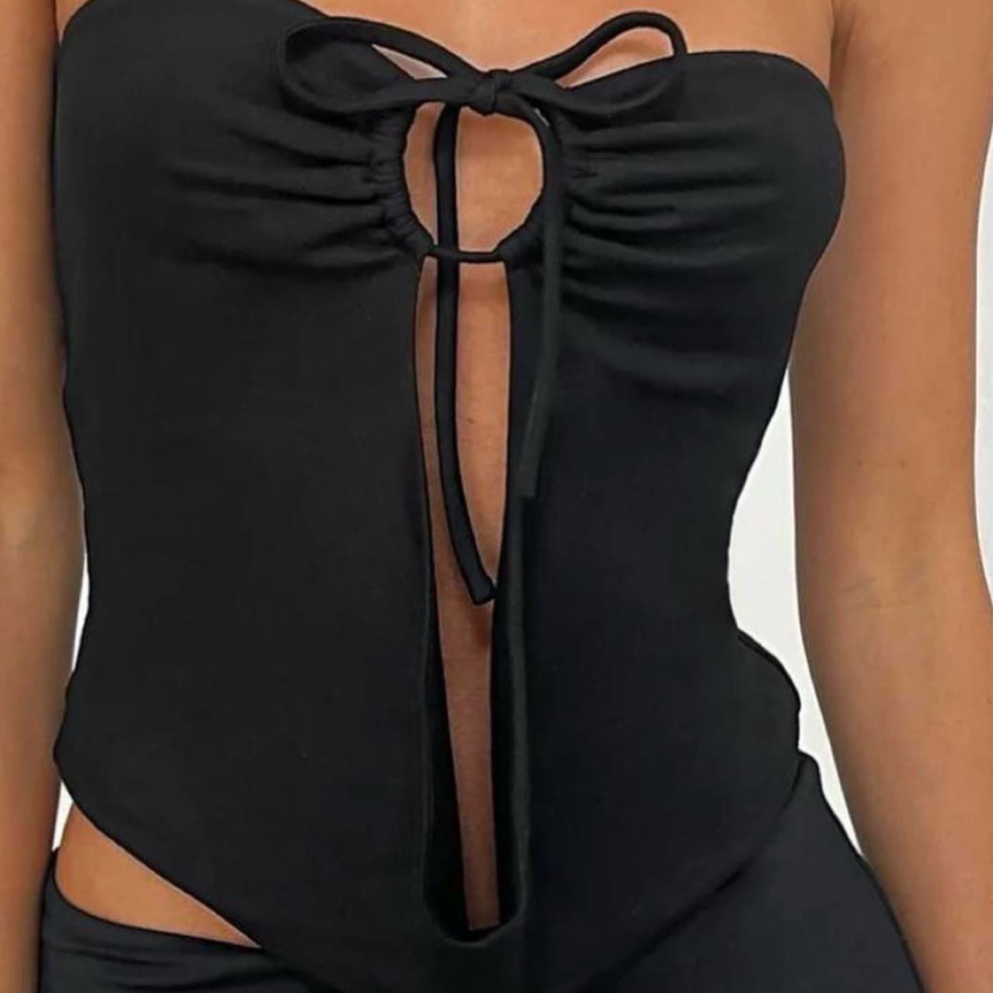 Black Strapless Top - Image 2