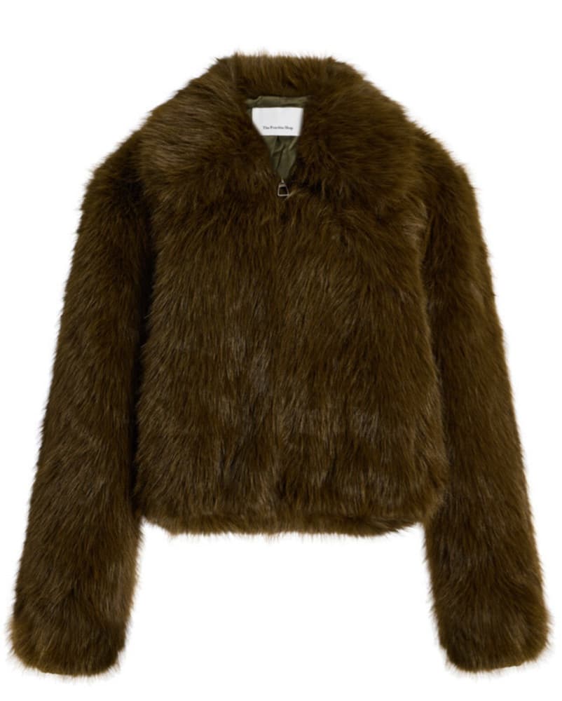 The Frankie Shop Green Fur Jacket - Image 8