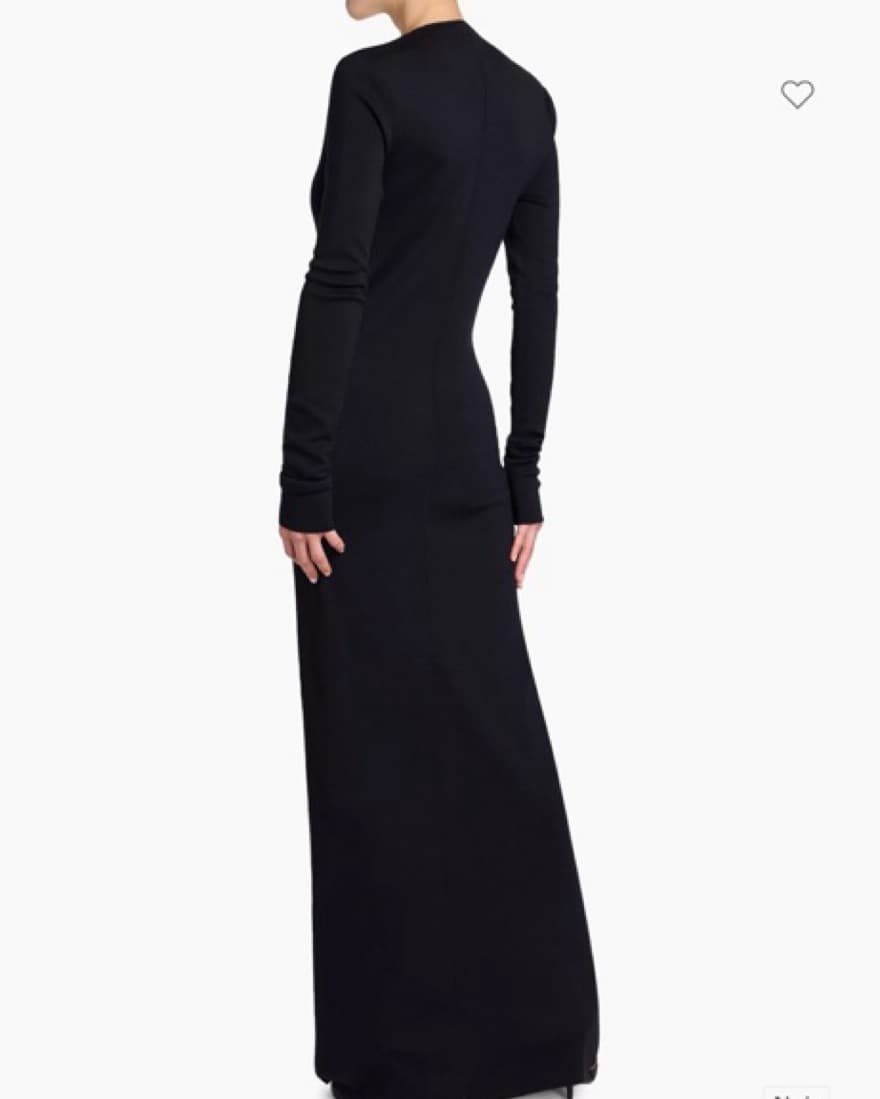 Saint Laurent Long Sleeve Low Cut Dress - Image 5
