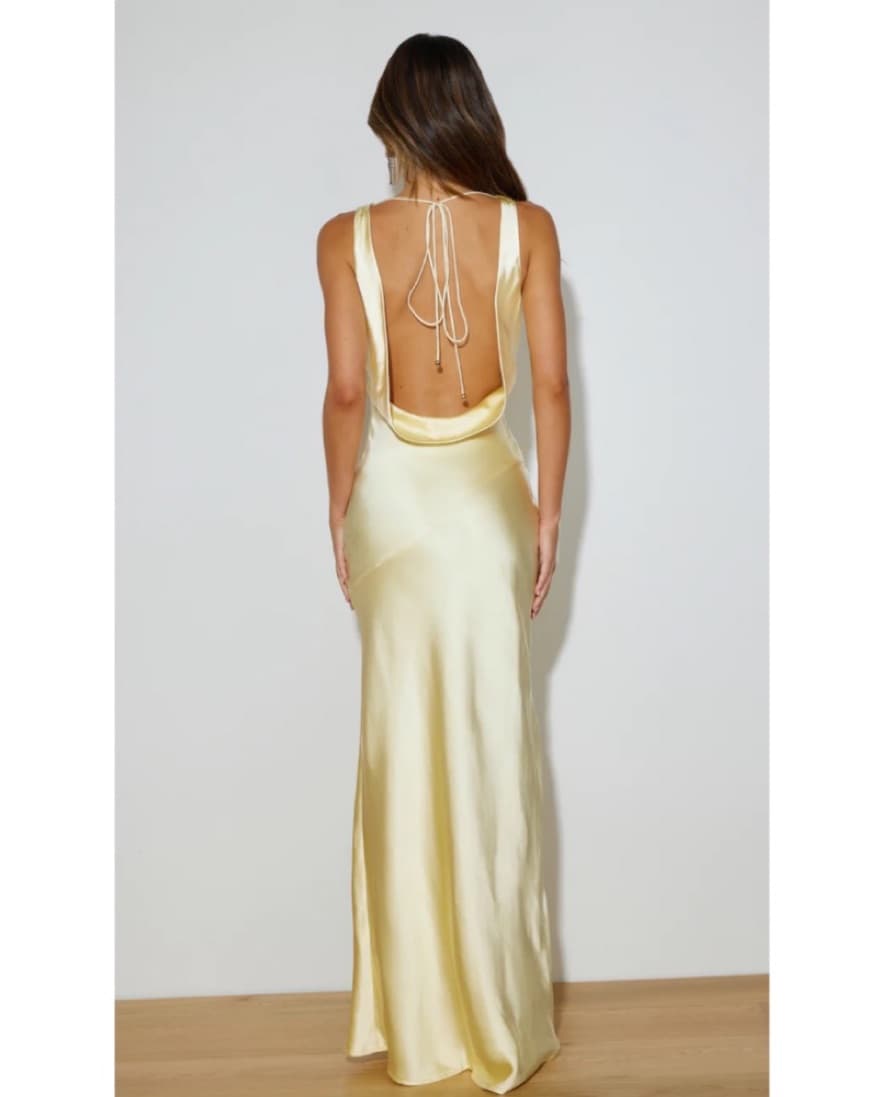 Yellow Satin Dress - Andie Anderson ✨ - Image 1