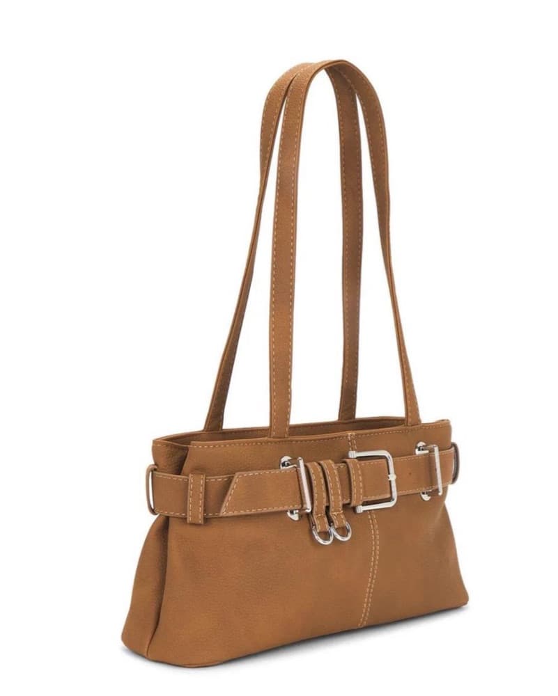Brown Suede Shoulder Bag - Image 3
