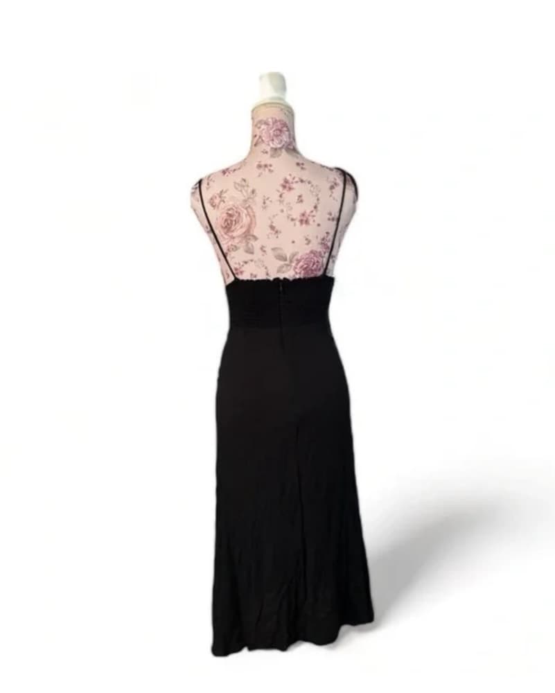 Reformation Black Midi Dress - Image 3