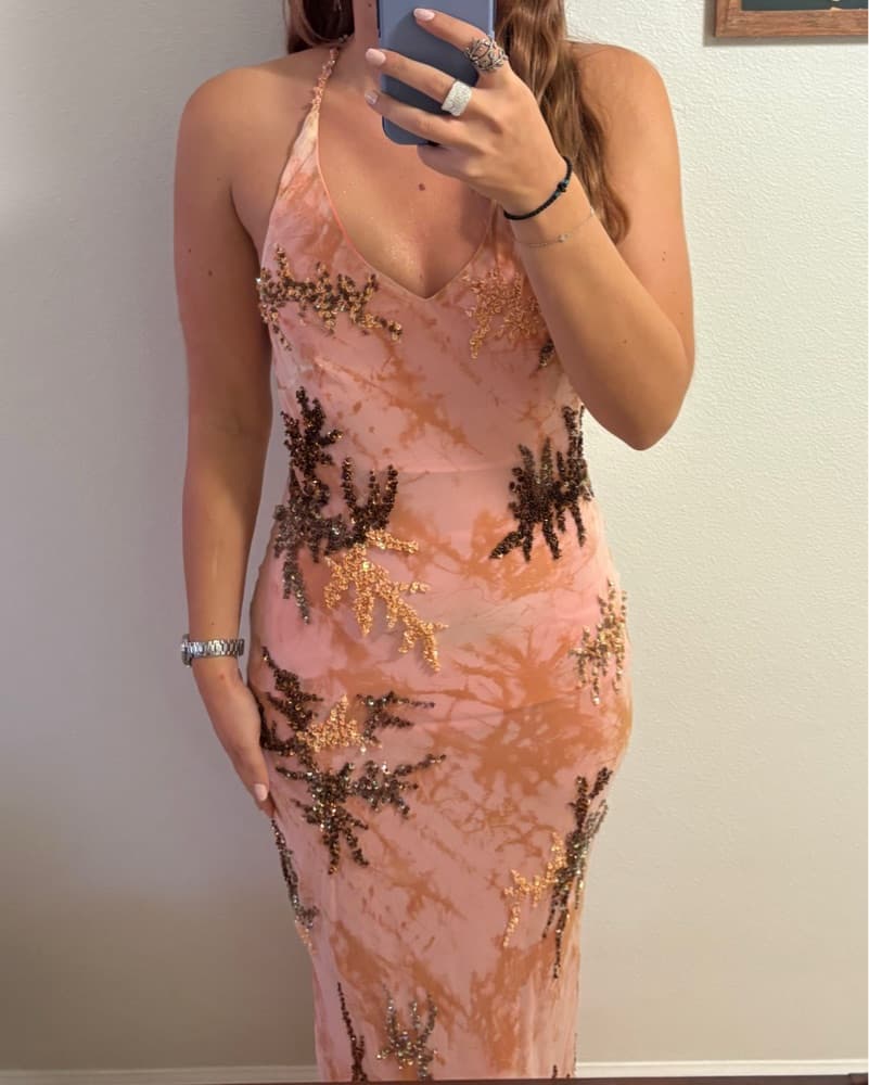 Pink Coral Long Dress - Image 2
