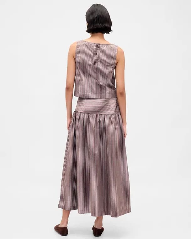 Brown Drop-Waist Skirt Set - Image 3